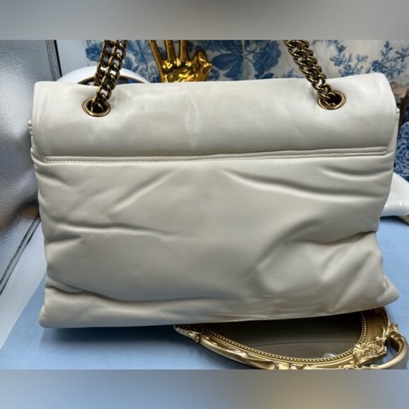 🆕 KURT GEIGER LONDON 🧿 NWT XXL Kew Leather Bag, Off White Leather - Picture 7 of 16